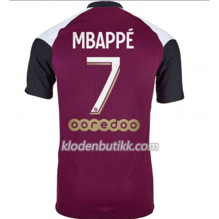 Paris Saint-Germain Kylian Mbappé 7 Tredje Fotballdrakt 2020-2021 Kortermet